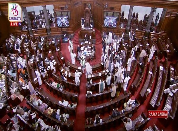 India News | Rajya Sabha Adjourned Till Noon Amid Opposition Uproar on Various Issues