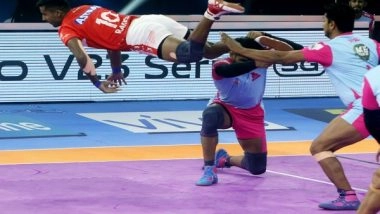 Sports News | Pro Kabaddi League: Gujarat Giants Beat Jaipur Pink Panthers 34-27