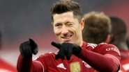 Robert Lewandowski Equals Cristiano Ronaldo&rsquo;s Goalscoring Record from 2013 as Bayern Munich Seals 4-0 Win Against Wolfsburg in Bundesliga 2021-22 Match