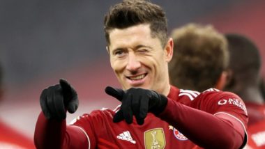 Robert Lewandowski Equals Cristiano Ronaldo’s Goalscoring Record from 2013 as Bayern Munich Seals 4-0 Win Against Wolfsburg in Bundesliga 2021-22 Match