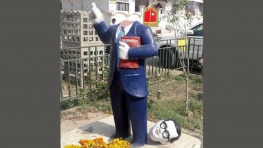 Dr BR Ambedkar Statue Vandalised at Tamil Nadu's Salem, National Highway Blocked by Protesters