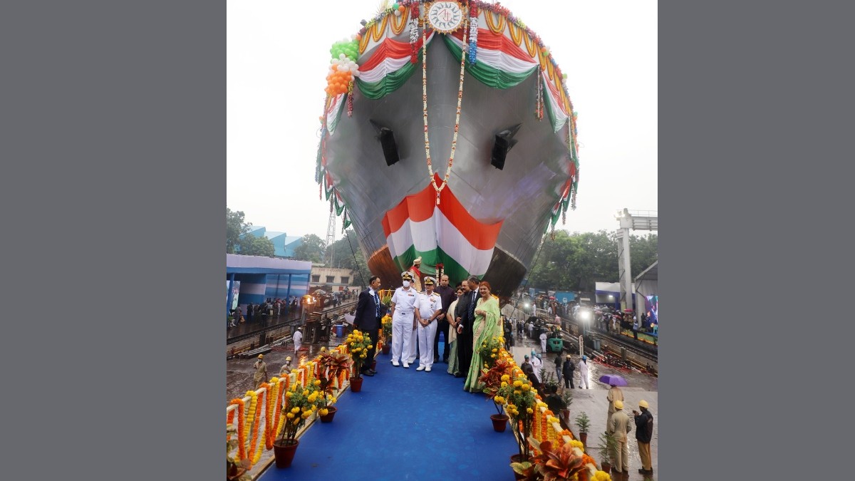India News Survey Vessel Sandhayak Launched For Indian Navy 