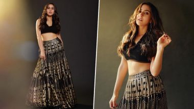 Sara Ali Khan Shines in a Black Embellished Traditional Outfit by Manish Malhotra (View Pics)