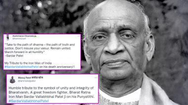 Sardar Vallabhbhai Patel Death Anniversary: Netizens Remember and Pay Homage to the 'Iron Man of India'