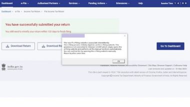 Income Tax Returns 2020-21 Filing Deadline Not to be Extended, Netizens Share Images as They Face Glitches on IT Return Filing Website on Last Day