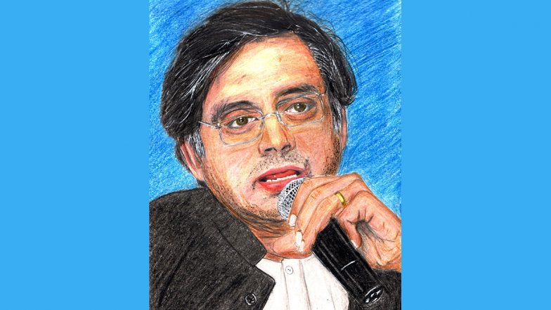 'Remarkable', Reacts Shashi Tharoor To His Coloured Sketch Made By Artist Ankita Sharma, Says 'I Am Never Seen With So Much Stubble'