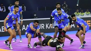 Sports News | Pro Kabaddi League: Telugu Titans Fight Back to Earn 40-40 Tie Against Tamil Thalaivas