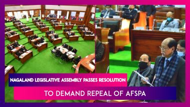 Nagaland Legislative Assembly Passes Resolution To Demand Repeal Of AFSPA In Northeast States