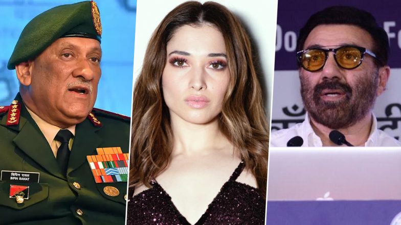 CDS General Bipin Rawat, 12 Others Die in IAF Helicopter Crash: Sunny Deol, Tamannaah Bhatia, Yami Gautam and Other Celebs Offer Condolences