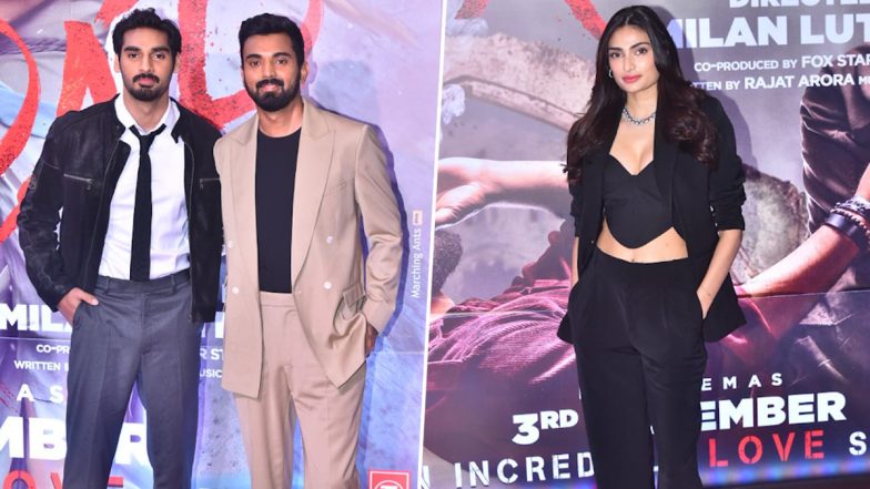 Tadap: Athiya Shetty, KL Rahul Attend Together the Premiere for Ahan Shetty's Debut Movie (View Pics)