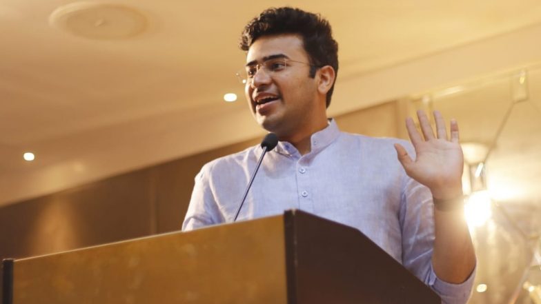 BJP Leader Tejasvi Surya Withdraws Controversial Remarks from 'Hindu Revival in Bharat' Speech in Karnataka