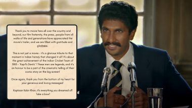 Ranveer Singh Thanks Everyone For Loving 83 Trailer, Says ‘People From All Walks Of Life And Generations Have Appreciated The Movie’s Trailer’