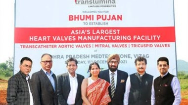 Business News | Translumina to Set Up Asia's Largest Heart Valve Manufacturing Facility at AMTZ Vizag