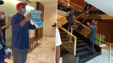 Virat Kohli Waves at Fan and Wishes Him on His Birthday (Watch Video)