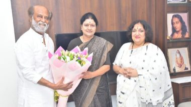 Ousted AIADMK Leader VK Sasikala Meets Actor Rajinikanth and His Wife in Chennai