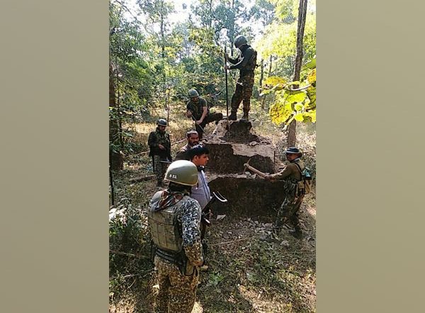 India News | Security Forces Demolish Naxal Memorial in Chhattisgarh