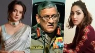 General Bipin Rawat Chopper Crash: Kangana Ranaut, Anupam Kher, Yami Gautam and Other Celebs Mourn the Loss of India&rsquo;s Chief of Defence Staff