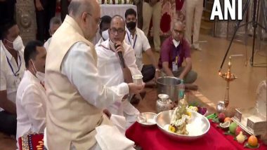 Amit Shah Offers Prayers at Dagdusheth Halwai Ganpati Temple in Pune