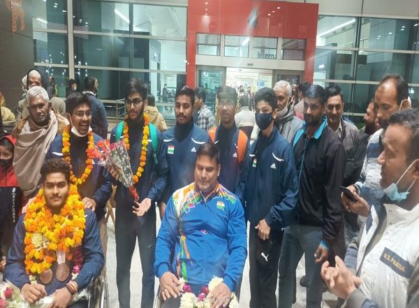 Sports News | Asian Youth Para Games: Indian Contingent Return Home with 41 Medals