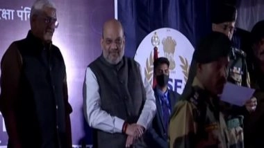 India News | Amit Shah Meets BSF Personnel in Jaisalmer, Attends 'Sainik Sammelan'