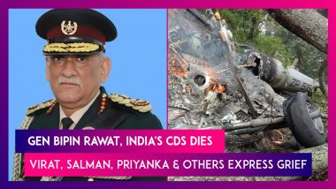 Gen Bipin Rawat, India's CDS Dies: Virat Kohli, Salman Khan, Priyanka Chopra & Others Express Grief