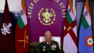 India News | Delhi: Pre-recorded Video of CDS Rawat Played at 'Swarnim Vijay Parv' Event