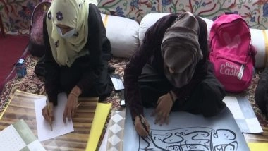 India News | Girls Take Keen Interest in Calligraphy Workshop Organized by J-K Cultural Academy in Kashmir