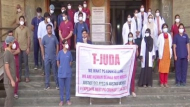 India News | Junior Doctors Boycott OPD Services, Stage Protest at Hyderabad Hospital over NEET PG Counselling Delay
