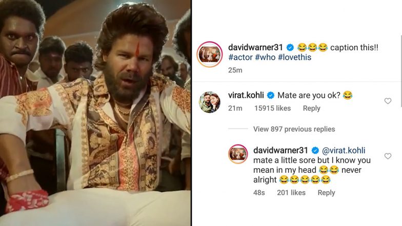 Virat Kohli and David Warner Engage in Fun Conversation on Instagram (Check Post)