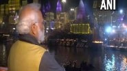 India News | PM Modi Witnesses Spectacular 'Ganga Aarti' Onboard Vivekananda Cruise in Varanasi
