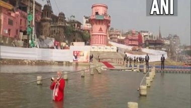 India News | Varanasi: PM Modi Takes Holy Dip in River Ganga