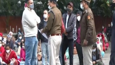 India News | Delhi: Punjab Teachers Hold Protest Outside Rahul Gandhi's Residence over Pay Scale