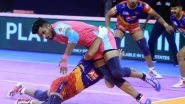 Sports News | Pro Kabaddi League: Last-minute Deepak Hooda Raid Helps Jaipur Pink Panthers Beat UP Yoddha