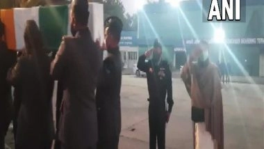 India News | CDS Chopper Crash: V Muraleedharan Onboard Special Flight Taking Mortal Remains of Kerala Soldier to Sulur Airbase