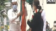India News | Congress Party Flag Falls Down as Sonia Gandhi Attempts to Unfurl It During Foundation Day Event