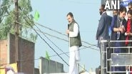 India News | Rahul Gandhi Leads March Against Centre in Amethi, Says Demonetization, 'wrongly Implemented' GST Behind Unemployment