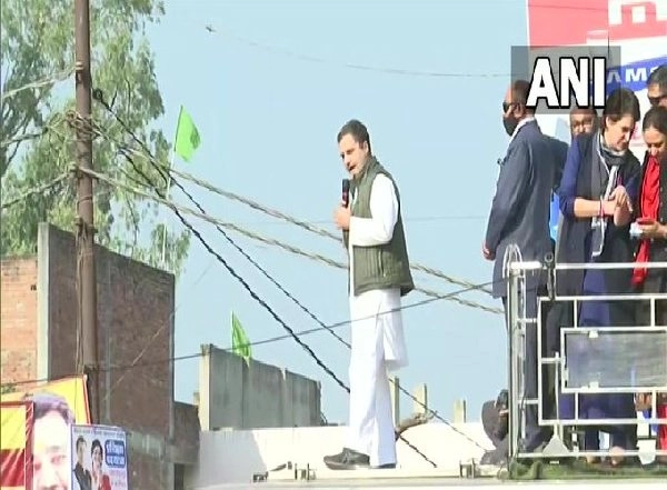 India News | Rahul Gandhi Leads March Against Centre in Amethi, Says Demonetization, 'wrongly Implemented' GST Behind Unemployment