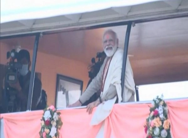 PM Narendra Modi Heads to Kashi Vishwanath Temple in Varanasi on Cruise Boat