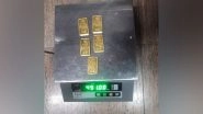 India News | Jaipur: Gold Biscuit Worth Rs 24.32 Lakh Seized at Airport