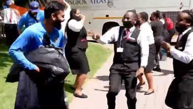 Rahul Dravid’s Dance in the Background As Virat Kohli and Co Celebrate Historic Test Win in Centurion vs South Africa Steals the Show! (Watch Video)