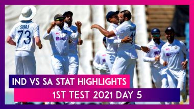 IND vs SA Stat Highlights 1st Test 2021 Day 5: India Clinch Historic Win over South Africa