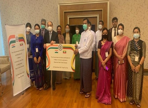 World News | Shringla Hands over 1 Million Doses of Made in India COVID-19 Vaccines to Myanmar Red Cross Society