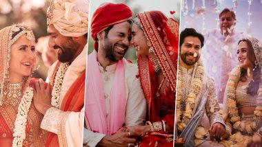 Year Ender 2021: From Vicky Kaushal-Katrina Kaif, Patralekha-Rajkummar Rao to Varun Dhawan-Natasha Dalal, a Look Back at Dreamy Celebrity Weddings