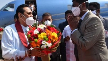 World News | Sri Lankan PM Rajapaksa Arrives in Andhra Pradesh for Pilgrimage in Tirupati