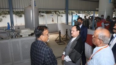 India News | Nadda Visits Biogas Plant Set Up by Civic Body, Adani Foundation in Varanasi