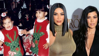 Kourtney Kardashian Shares A Series Of Photos With Kim Kardashian From Their Childhood Celebrating Christmas And They’re Adorable!