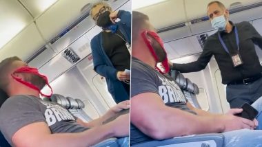 Wearing Thong as Face Mask Gets US Man Kicked Off and Banned From United Airlines Flight, Watch Bizarre Viral Video