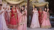 Katrina Kaif's Bridal Entry Towards Vicky Kaushal Had the Actress' Sisters Carrying Floral Canopy Gracefully (View Pics)