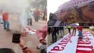 Gujarat: Bajrang Dal Activists Set Fire to &lsquo;Pakistani Food Festival&rsquo; Banner in Surat