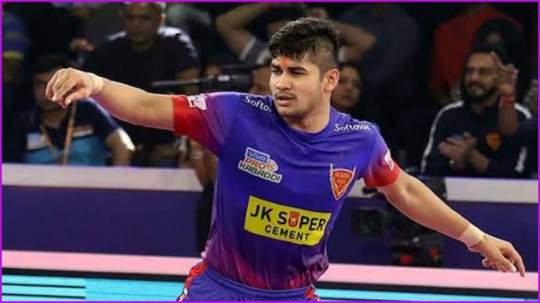 Naveen Kumar Becomes Fastest Raider to 500 Raid Points in Pro Kabaddi League History, Achieves Feat During U Mumba vs Dabang Delhi PKL 2021-22 Match